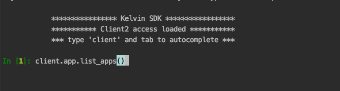Retrieving apps with the client