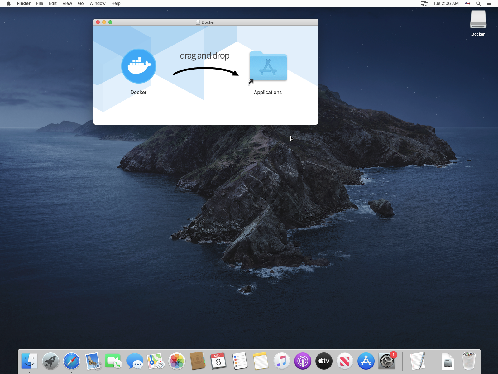 Move Docker to Applications