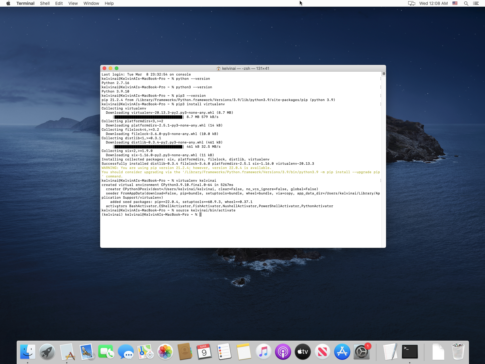 Virtual Environment Active