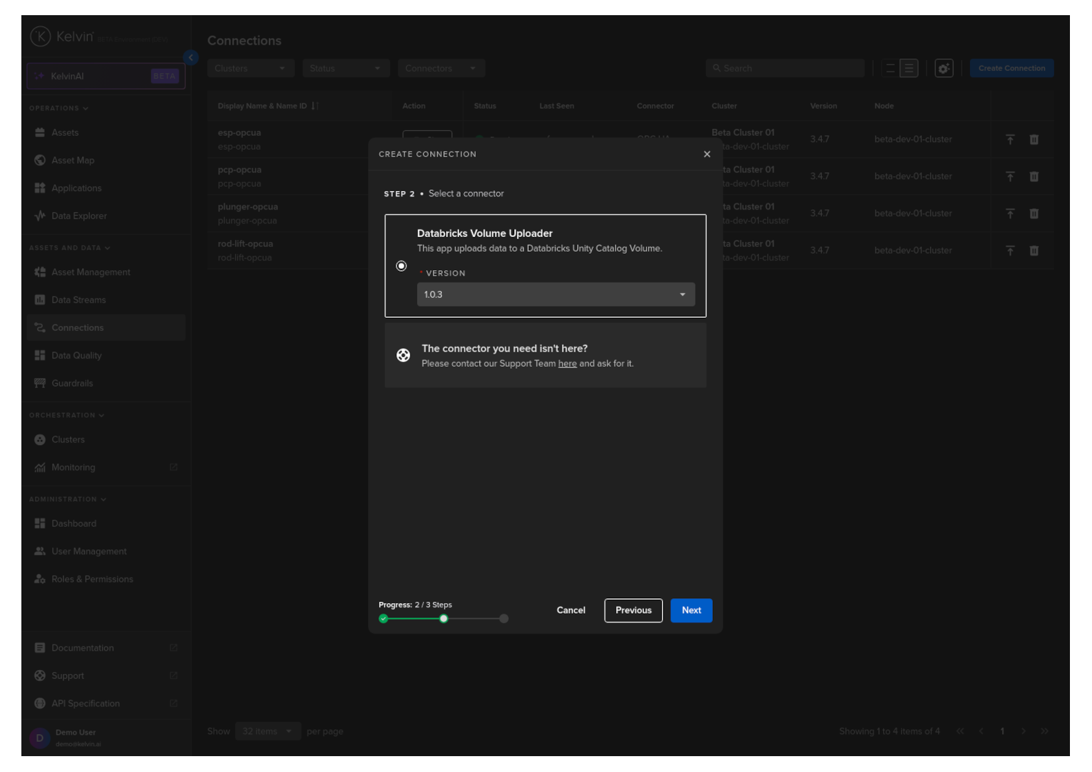 Databricks Data Export - Kelvin Documentation